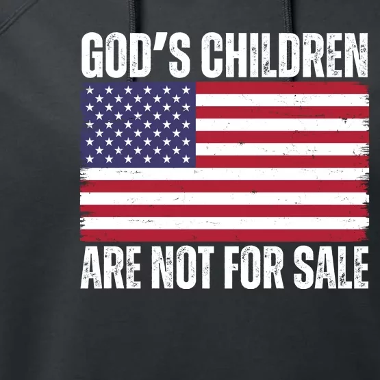 Gods Children Are Not For Sale Funny Political Performance Fleece Hoodie