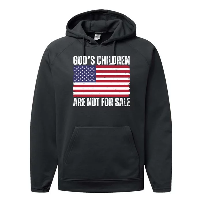 Gods Children Are Not For Sale Funny Political Performance Fleece Hoodie