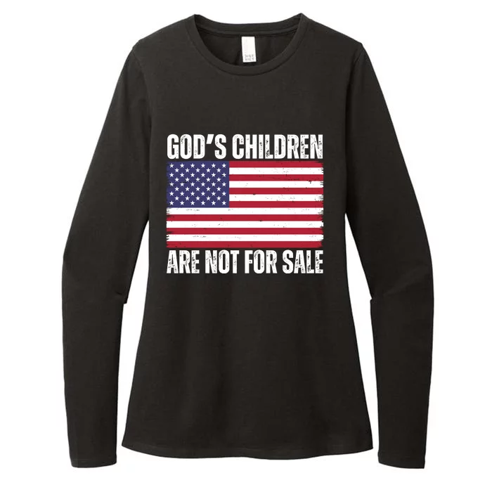 Gods Children Are Not For Sale Funny Political Womens CVC Long Sleeve Shirt