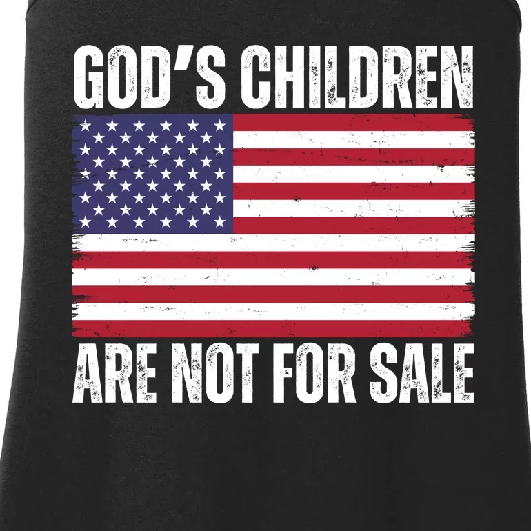 Gods Children Are Not For Sale Funny Political Ladies Essential Tank