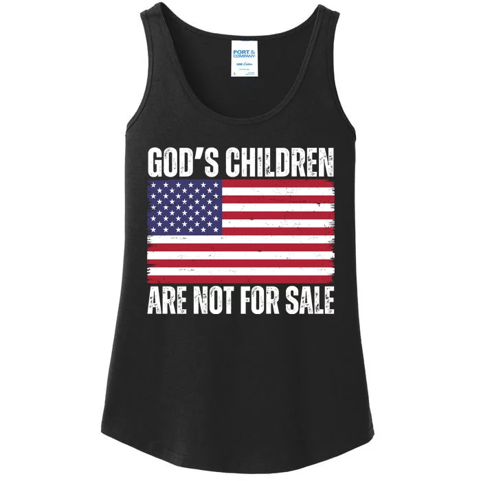 Gods Children Are Not For Sale Funny Political Ladies Essential Tank