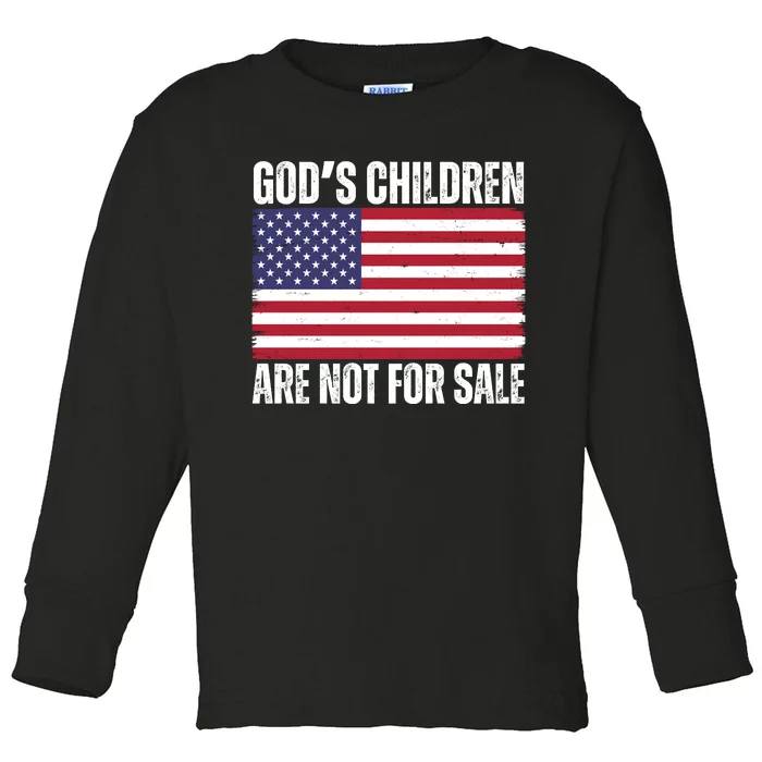 Gods Children Are Not For Sale Funny Political Toddler Long Sleeve Shirt