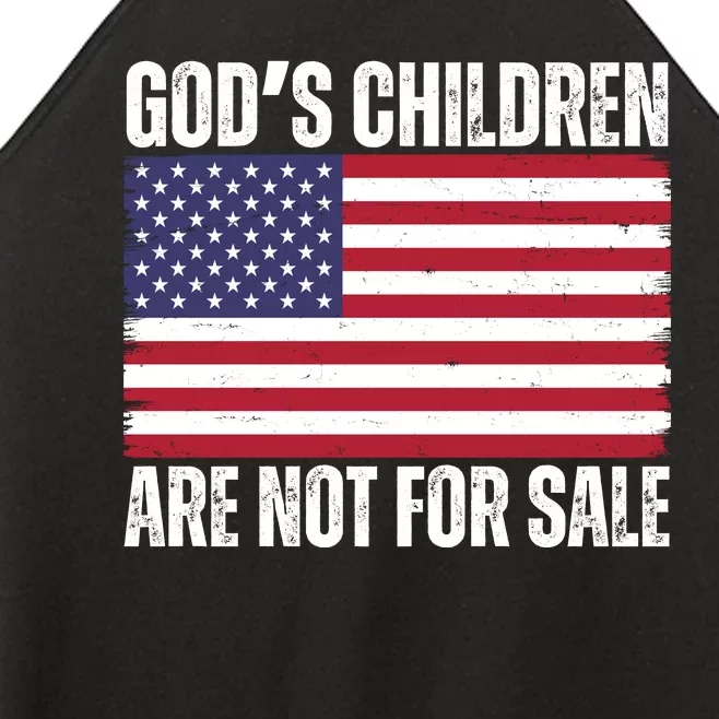 Gods Children Are Not For Sale Funny Political Women’s Perfect Tri Rocker Tank