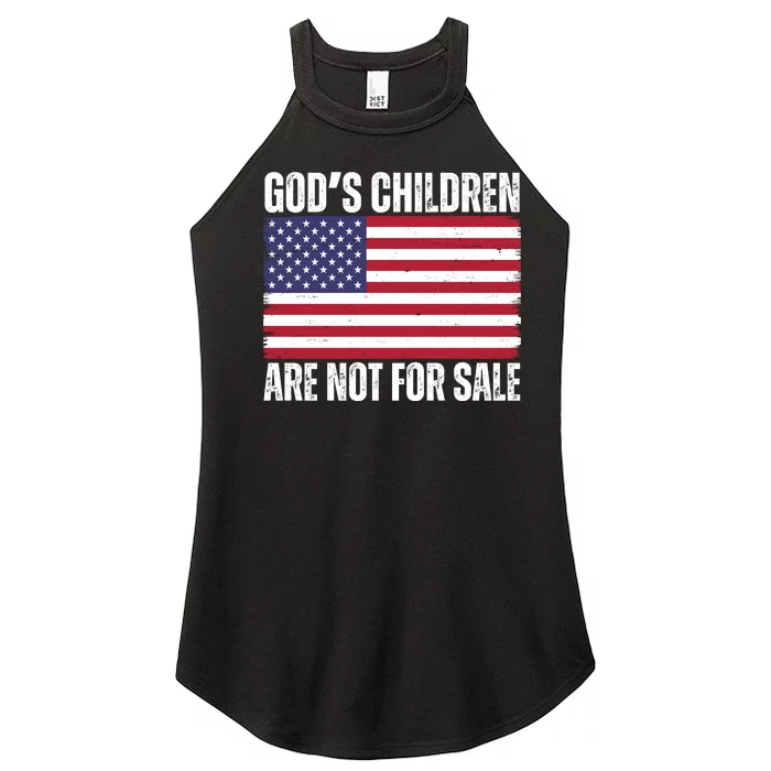 Gods Children Are Not For Sale Funny Political Women’s Perfect Tri Rocker Tank