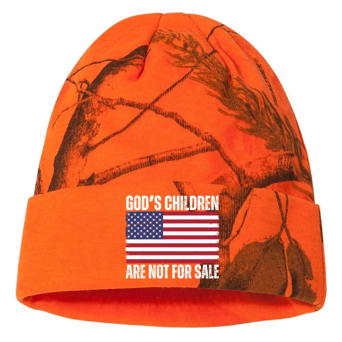 Gods Children Are Not For Sale Funny Political Kati - 12in Camo Beanie