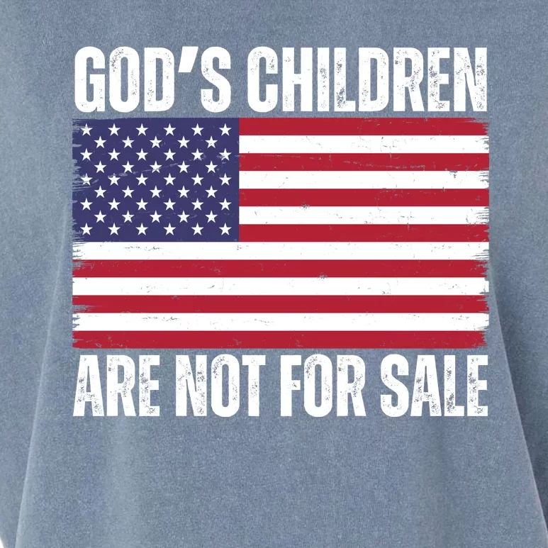 Gods Children Are Not For Sale Funny Political Garment-Dyed Women's Muscle Tee