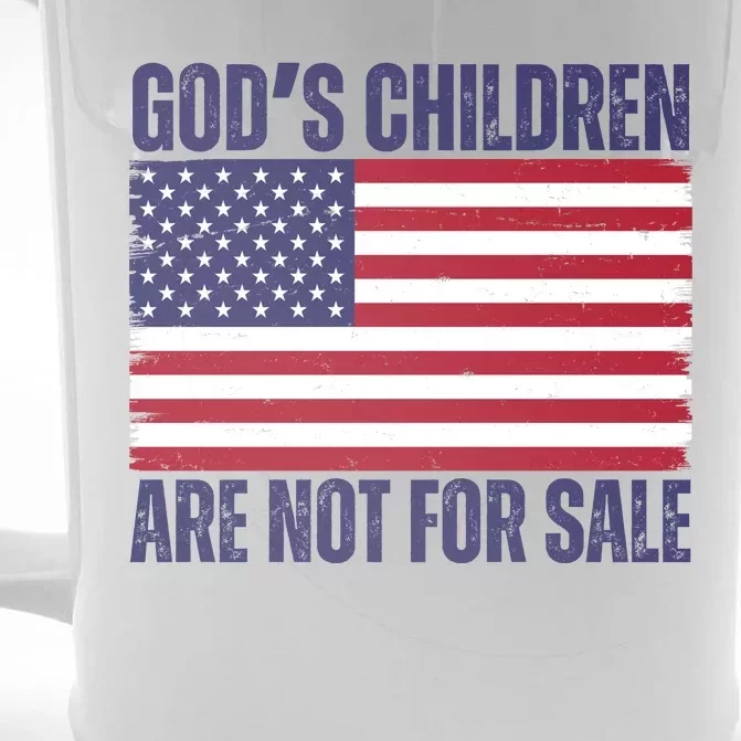 Gods Children Are Not For Sale Funny Political Front & Back Beer Stein