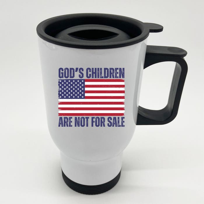 Gods Children Are Not For Sale Funny Political Front & Back Stainless Steel Travel Mug