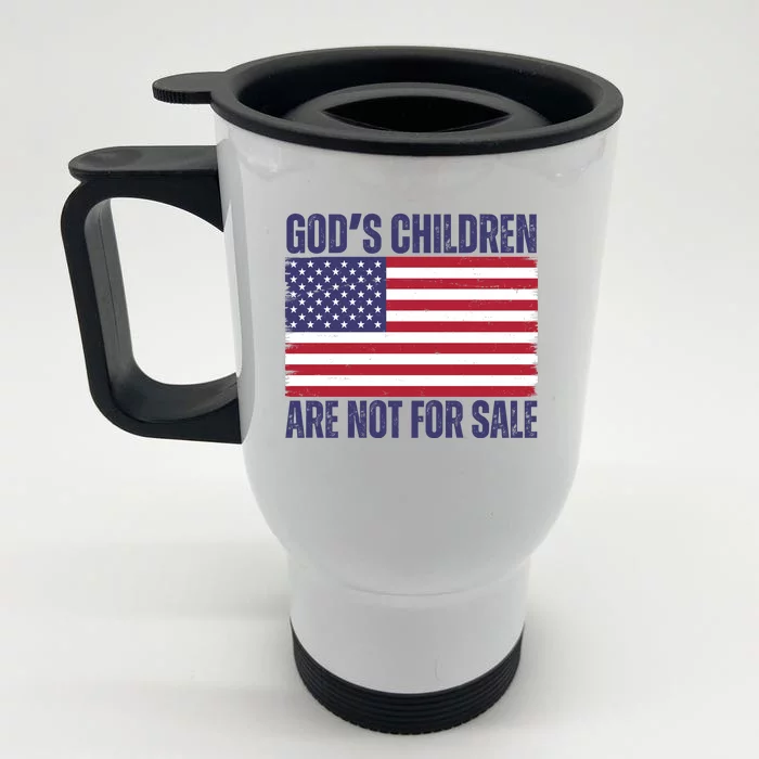 Gods Children Are Not For Sale Funny Political Front & Back Stainless Steel Travel Mug