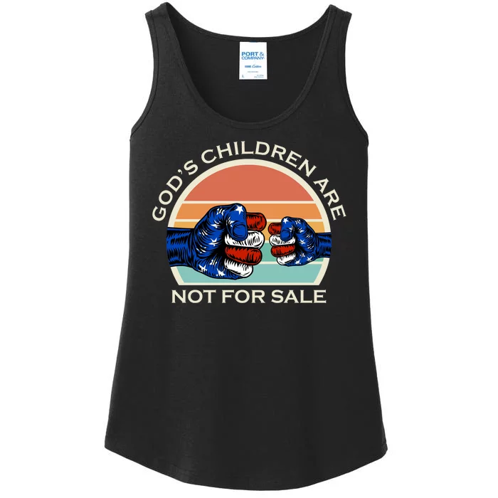 Gods Children Are Not For Sale Politcal USA Ladies Essential Tank