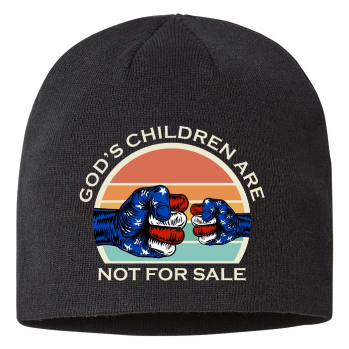 Gods Children Are Not For Sale Politcal USA 8 1/2in Sustainable Knit Beanie