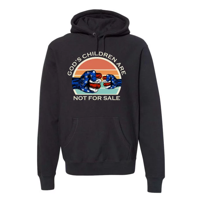 Gods Children Are Not For Sale Politcal USA Premium Hoodie