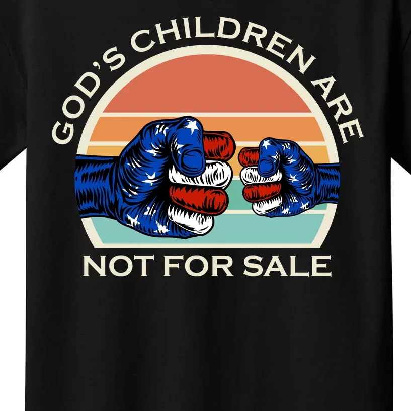 Gods Children Are Not For Sale Politcal USA Kids T-Shirt