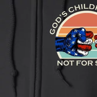 Gods Children Are Not For Sale Politcal USA Full Zip Hoodie