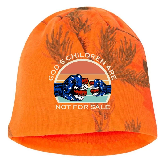 Gods Children Are Not For Sale Politcal USA Kati - Camo Knit Beanie