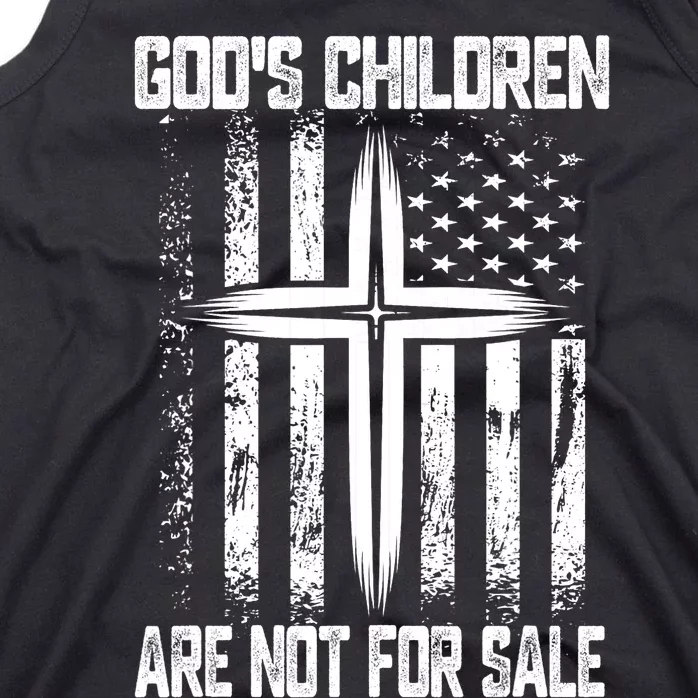 Gods Children Are Not For Sale Cross Christian Funny Quote Tank Top