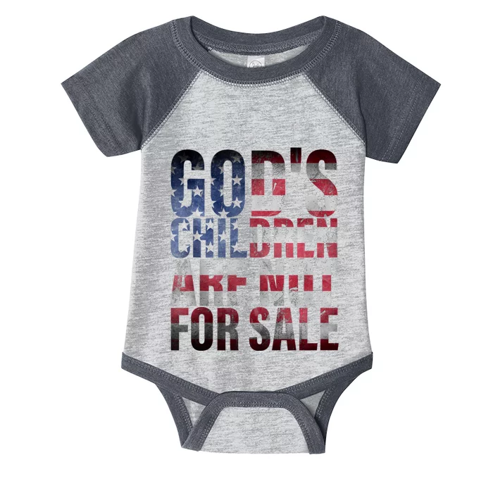 Gods Children Are Not For Sale American Flag Infant Baby Jersey Bodysuit