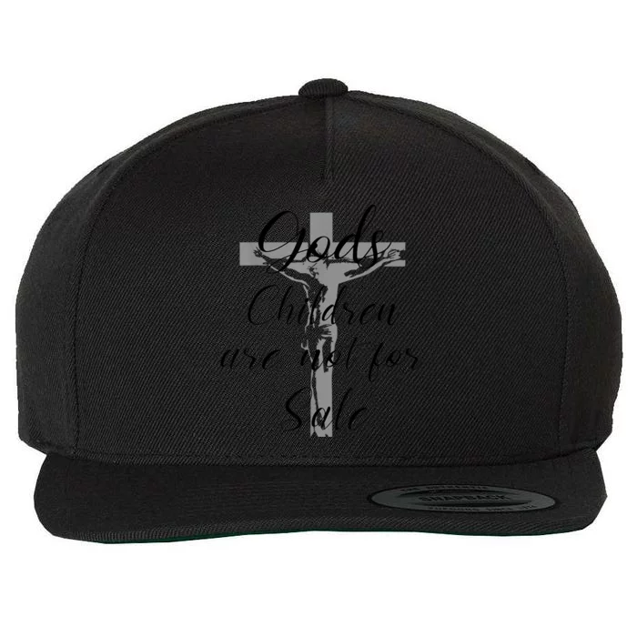 Gods Children Are Not For Sale Cross Jesus Christ Christian Wool Snapback Cap