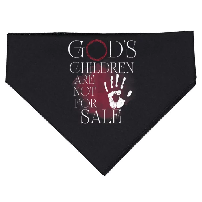 Gods Children Are Not For Sale For Children Family USA-Made Doggie Bandana