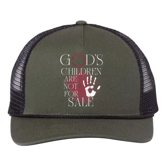 Gods Children Are Not For Sale For Children Family Retro Rope Trucker Hat Cap