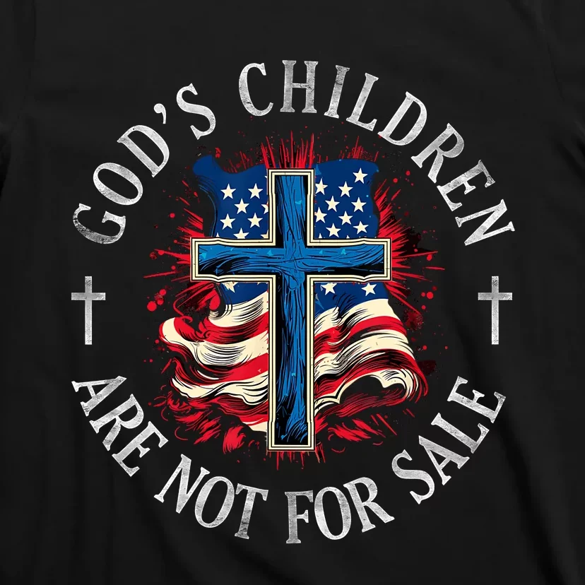 Gods Children Are Not For Sale Cross Christian T-Shirt