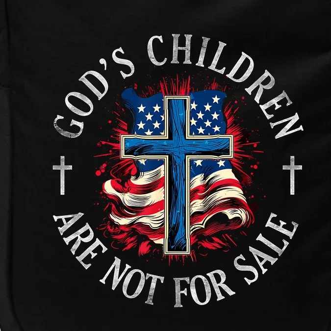 Gods Children Are Not For Sale Cross Christian Impact Tech Backpack