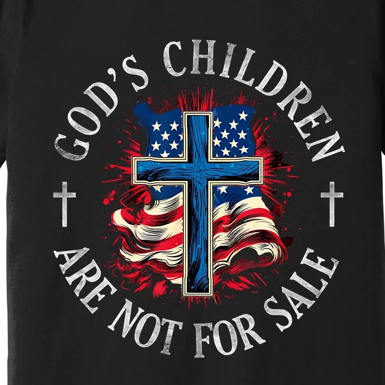 Gods Children Are Not For Sale Cross Christian Premium T-Shirt