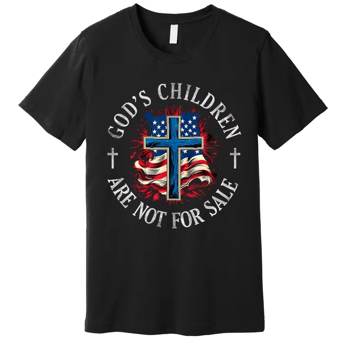 Gods Children Are Not For Sale Cross Christian Premium T-Shirt