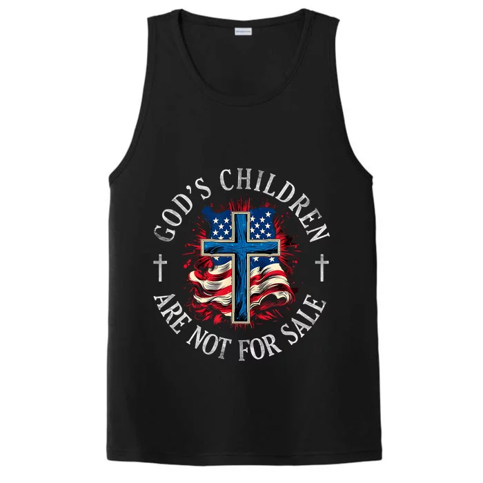 Gods Children Are Not For Sale Cross Christian Performance Tank