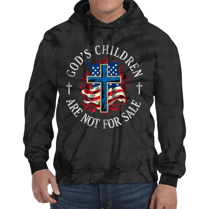 Gods Children Are Not For Sale Cross Christian Tie Dye Hoodie