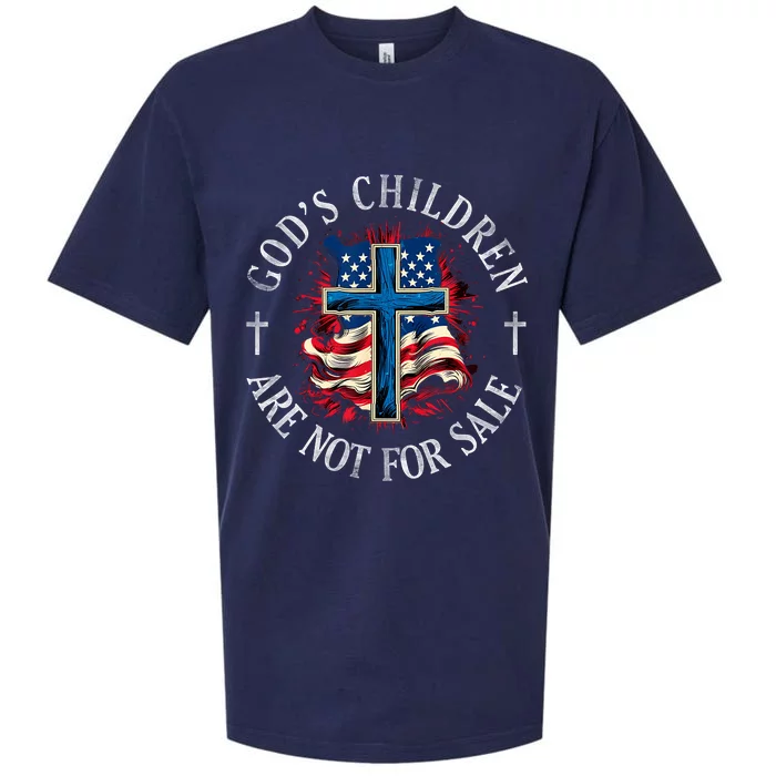 Gods Children Are Not For Sale Cross Christian Sueded Cloud Jersey T-Shirt