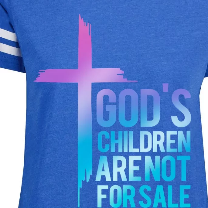 Gods Children Are Not For Sale Protect Children Enza Ladies Jersey Football T-Shirt