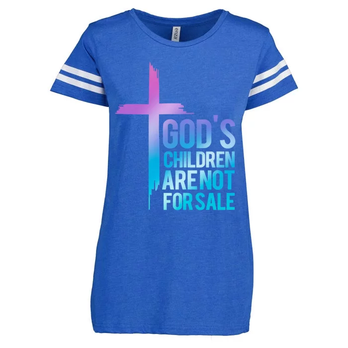 Gods Children Are Not For Sale Protect Children Enza Ladies Jersey Football T-Shirt