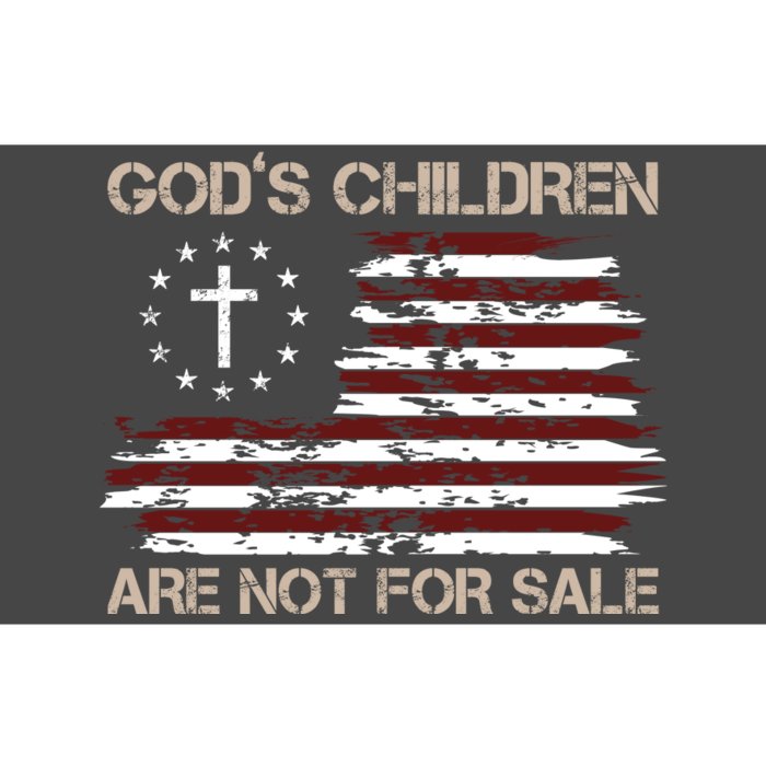 Gods Children Are Not For Sale American Flag Cross Bumper Sticker