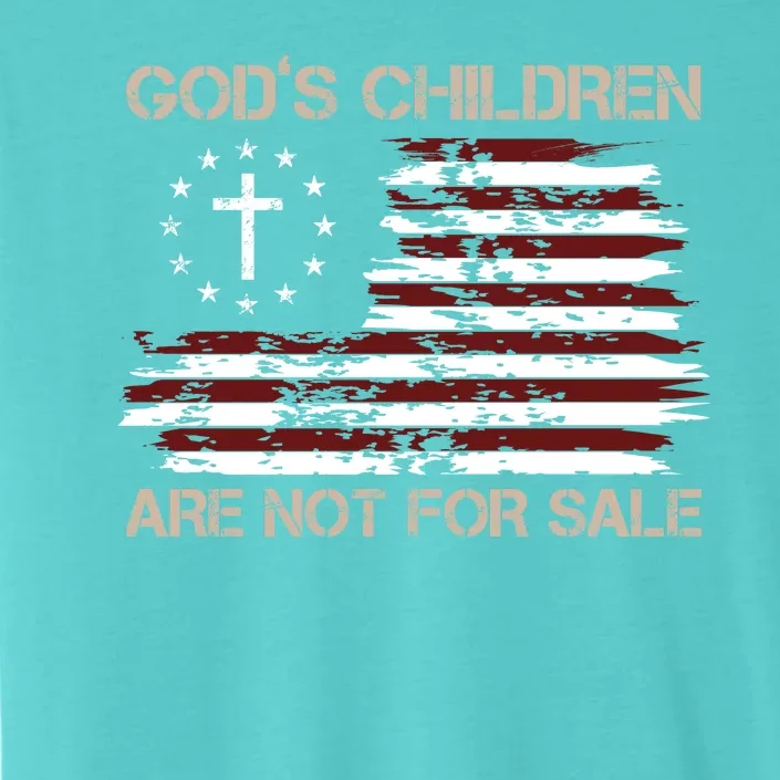 Gods Children Are Not For Sale American Flag Cross ChromaSoft Performance T-Shirt