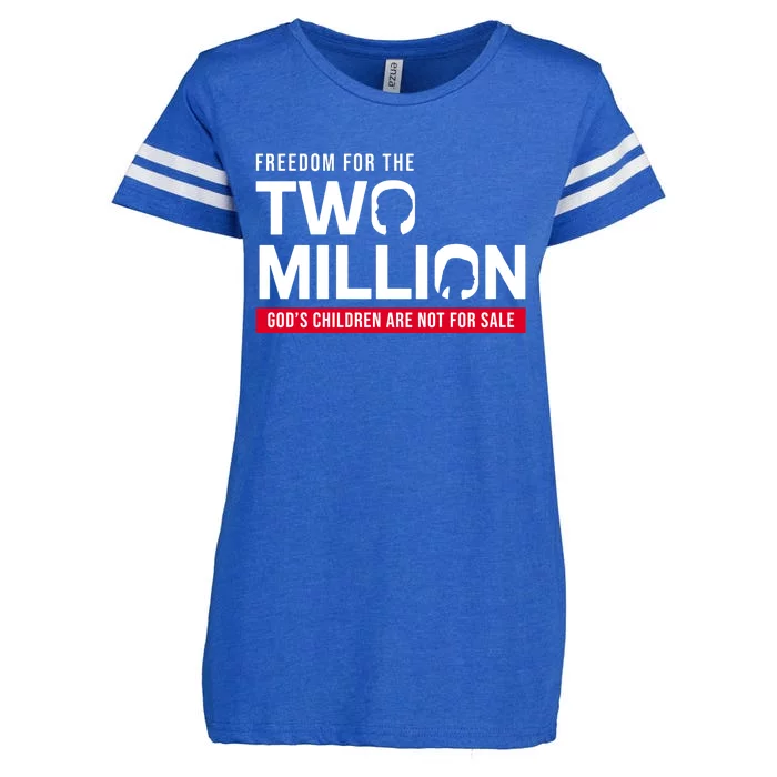 Gods Children Are Not For Sale Freedom For The Two Million Enza Ladies Jersey Football T-Shirt