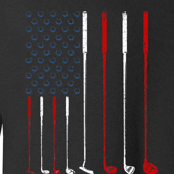 Golf Clubs American Flag Toddler Sweatshirt