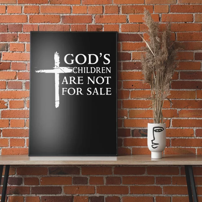 Gods Children Are Not For Sale Cross Christian Poster