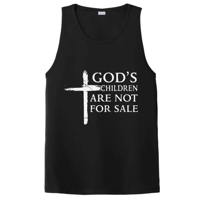 Gods Children Are Not For Sale Cross Christian Performance Tank