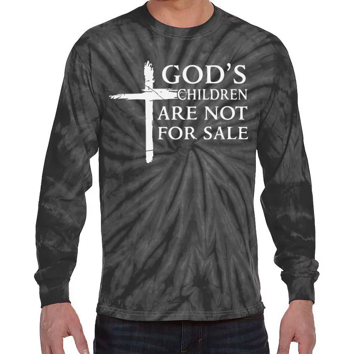 Gods Children Are Not For Sale Cross Christian Tie-Dye Long Sleeve Shirt