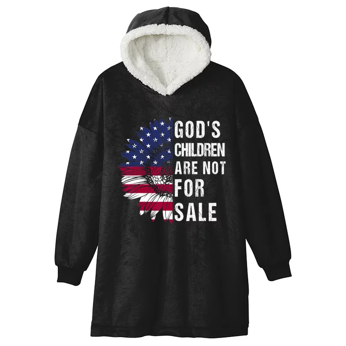 Gods Children Are Not For Sale Funny Political Hooded Wearable Blanket