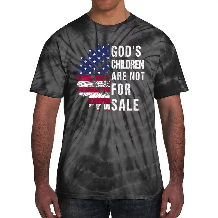 Gods Children Are Not For Sale Funny Political Tie-Dye T-Shirt