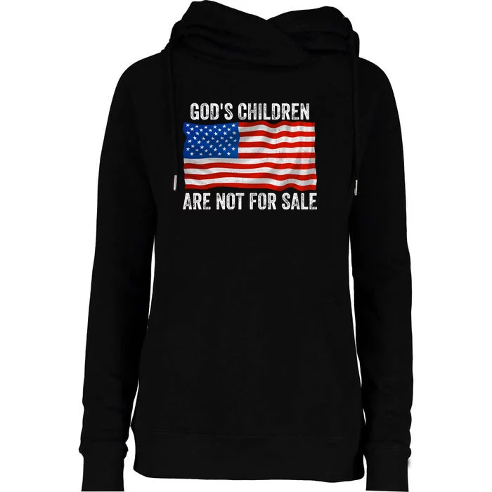 Gods Children Are Not For Sale Womens Funnel Neck Pullover Hood