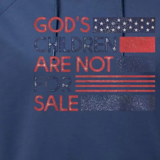 Gods Children Are Not For Sale Protect Children Performance Fleece Hoodie