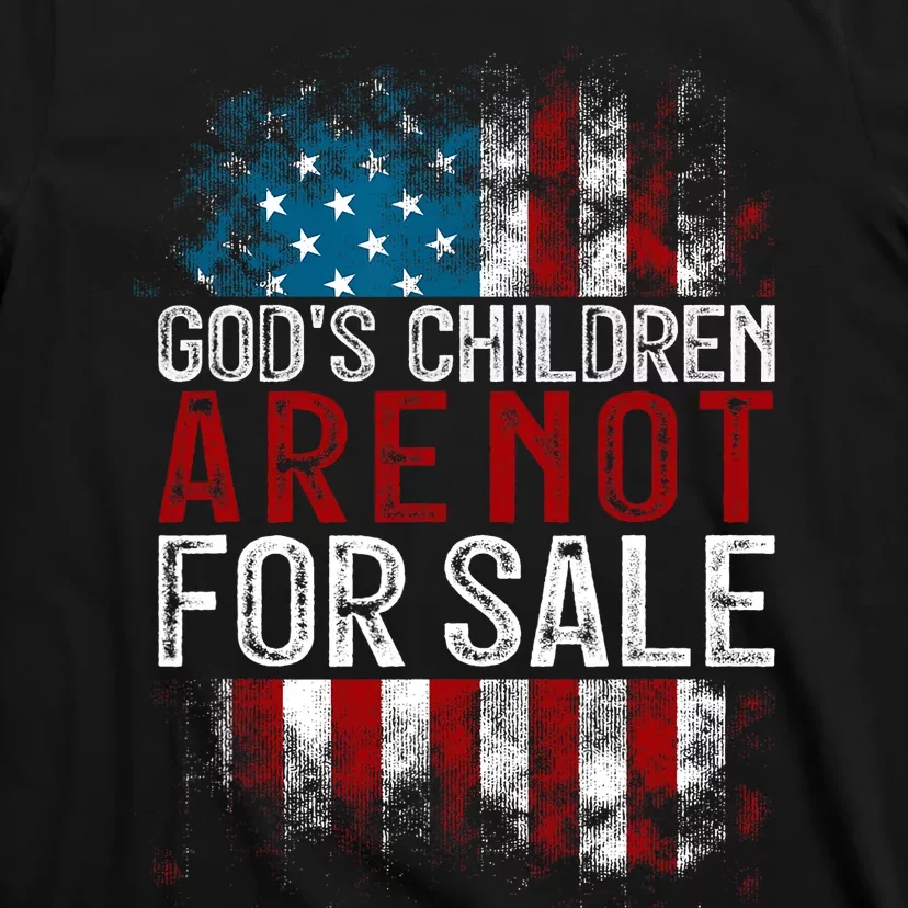 Gods Children Are Not For Sale US Flag Christian T-Shirt