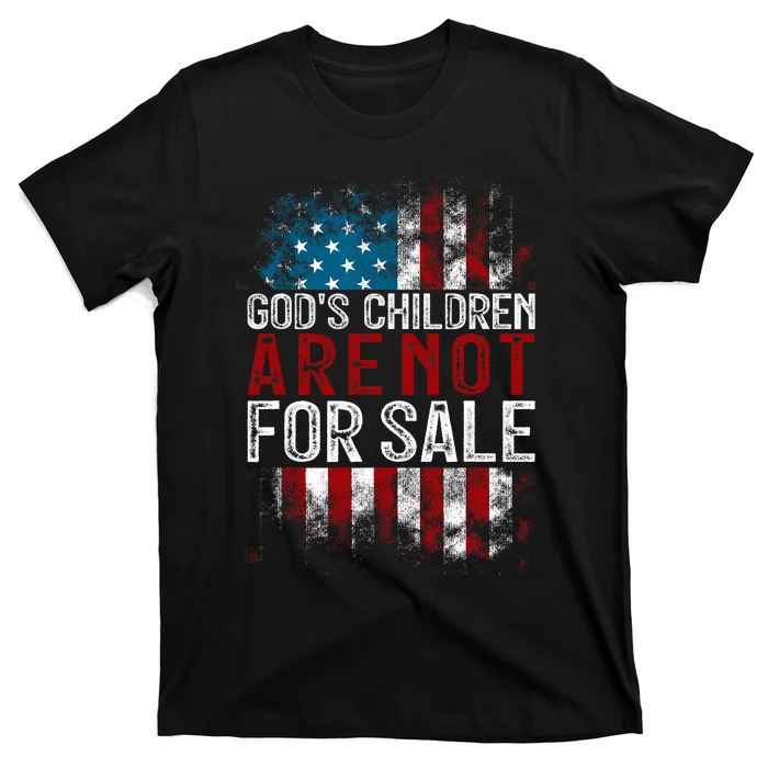 Gods Children Are Not For Sale US Flag Christian T-Shirt