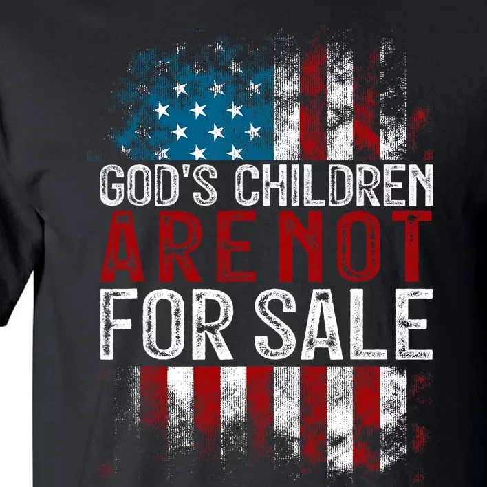 Gods Children Are Not For Sale US Flag Christian Tall T-Shirt