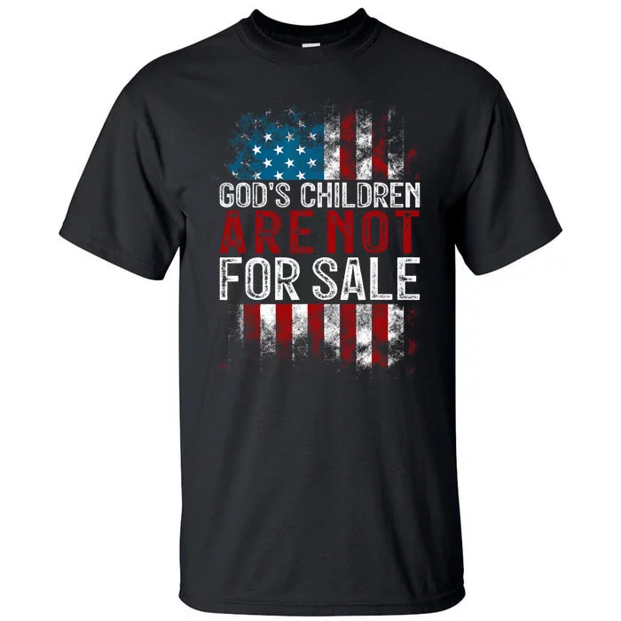 Gods Children Are Not For Sale US Flag Christian Tall T-Shirt