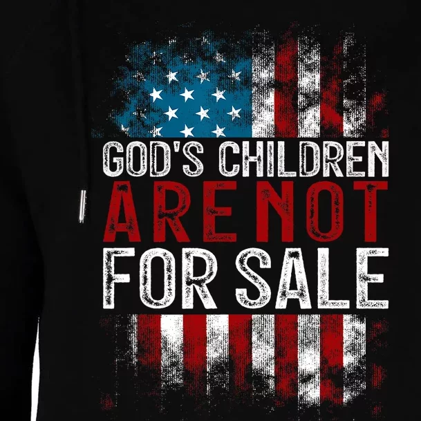 Gods Children Are Not For Sale US Flag Christian Womens Funnel Neck Pullover Hood