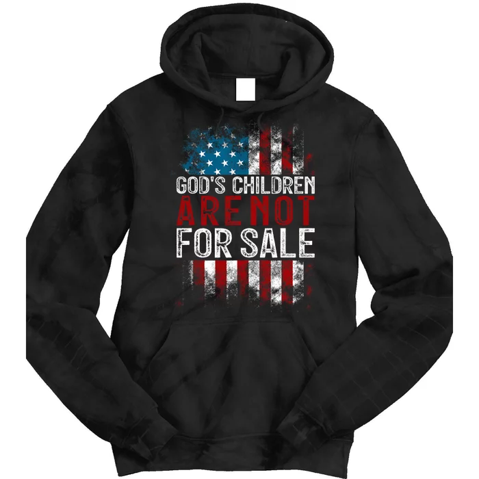 Gods Children Are Not For Sale US Flag Christian Tie Dye Hoodie